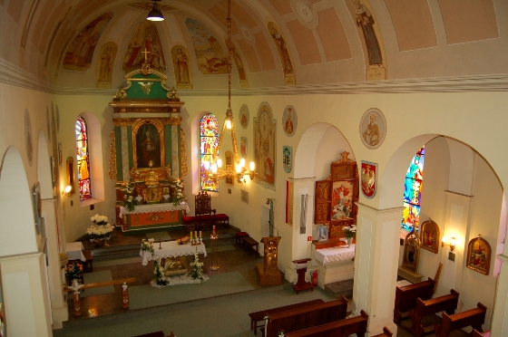 Kościół w Pruścach - wnętrze