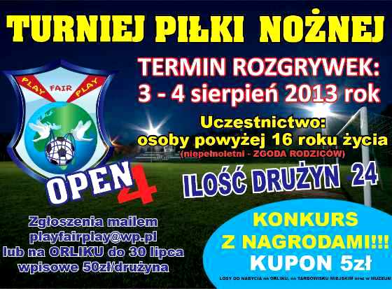 Turniej Play Fair Play 2013 - zapraszamy!