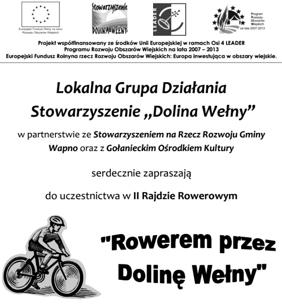 Rowerem przez Dolinę Wełny - 15.06.2013