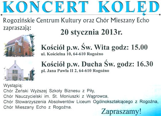 Koncert kolęd 20.01.2013 Rogoźno