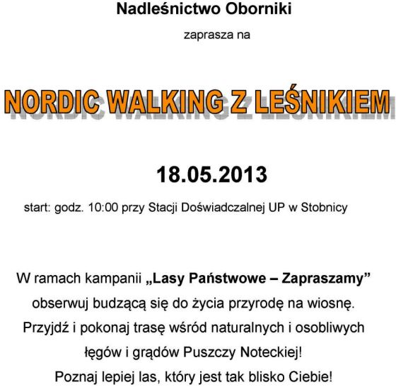 Nordic Walking z leśnikiem 2013