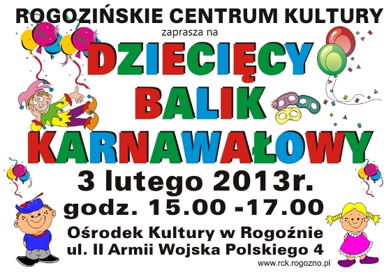 DZIECIĘCY BALIK KARNAWAŁOWY 2013