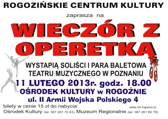 WIECZÓR Z OPERETKĄ w Rogoźnie