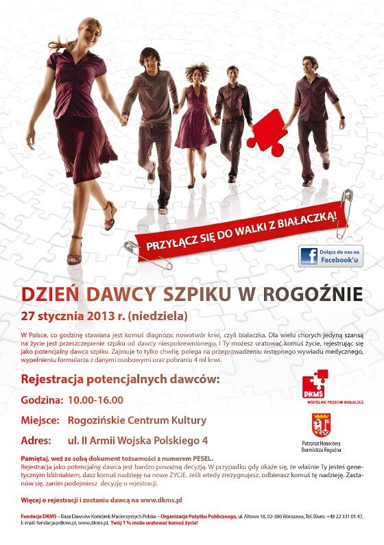 Dzień Dawcy Szpiku w Rogoźnie - 27 stycznia 2013