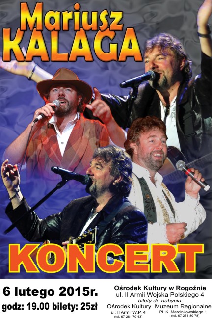 Koncert Mariusza KALAGI - zapraszamy!