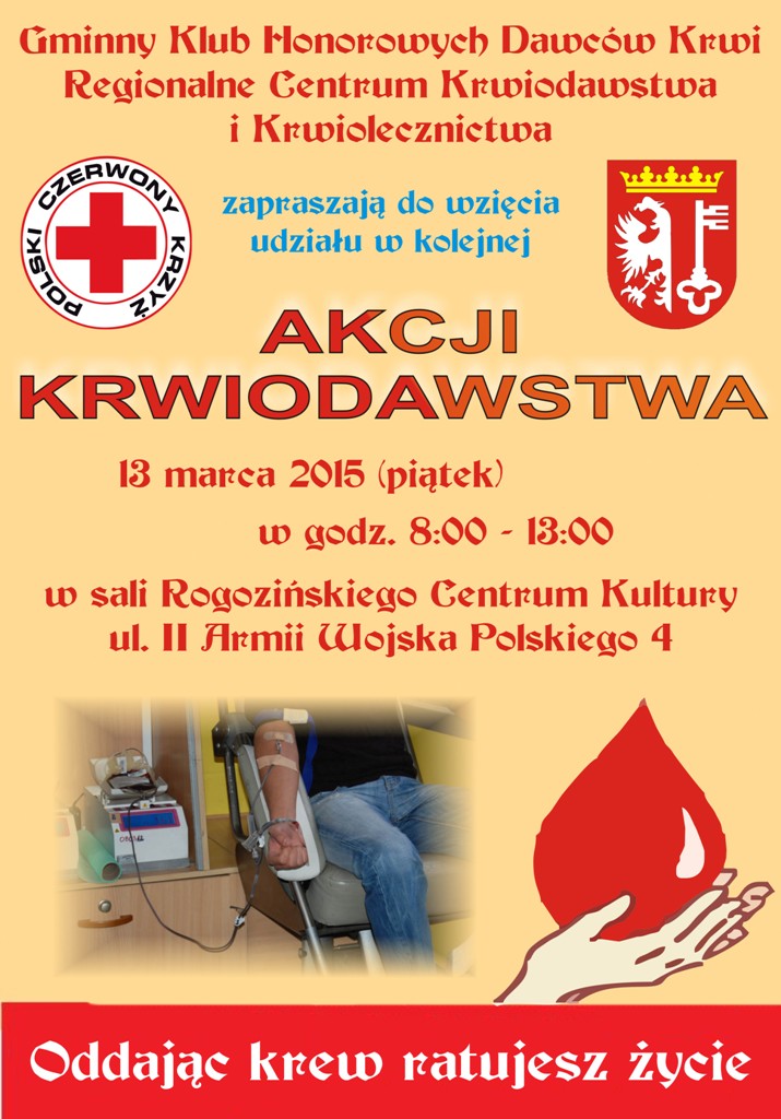 Akcja krwiodawstwa - zapraszamy!