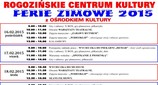 Ferie Zimowe z Ośrodkiem Kultury - zapraszamy!