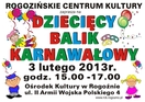 RCK zaprasza najmłodszych na balik karnawałowy