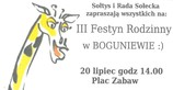 Zapraszamy na III Festyn Rodzinny w Boguniewie